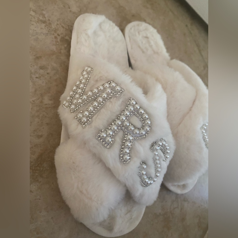 Mrs ivory slippers bridal
